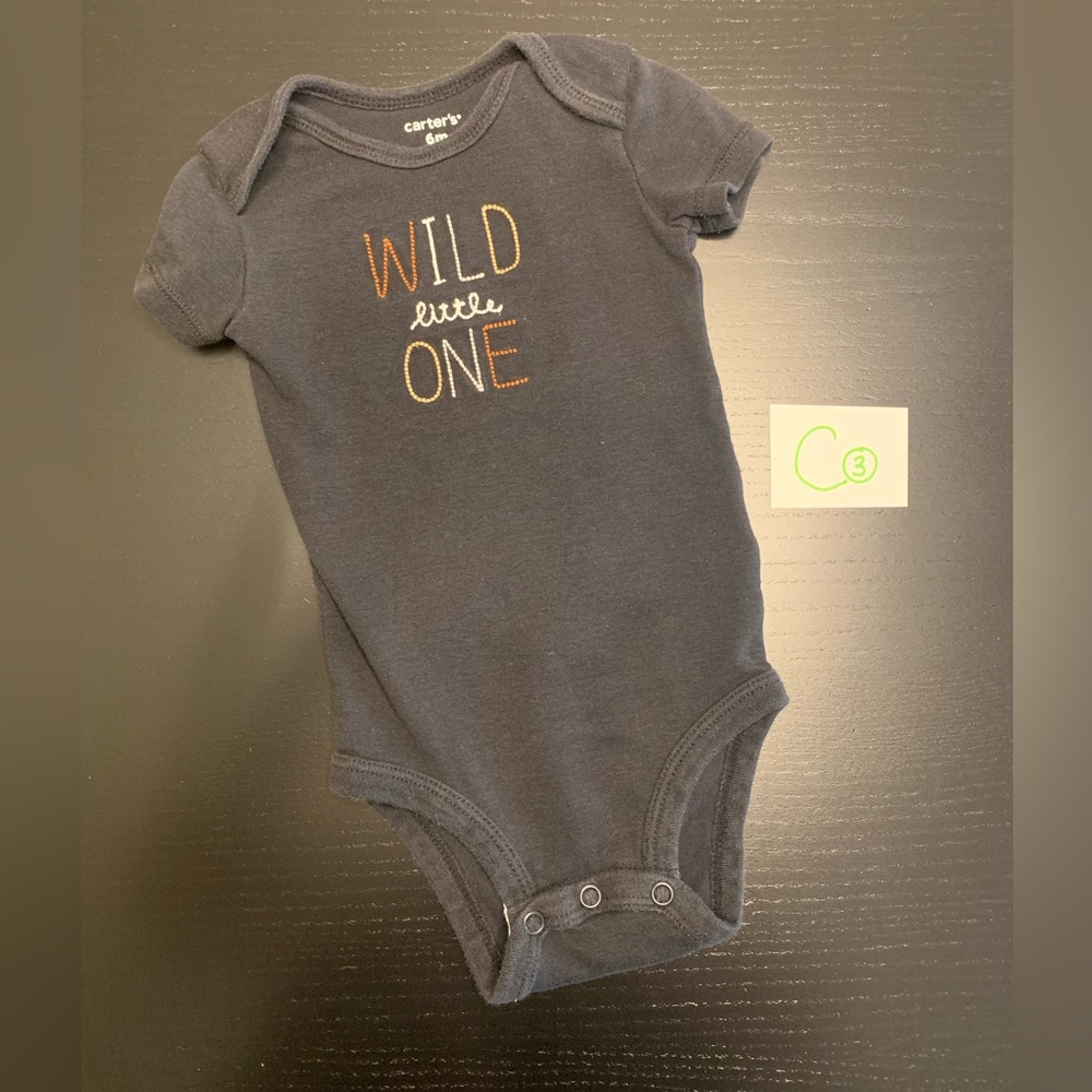⭐️5/$10.00⭐️ Carter’s 6m Wild Little One Short Sleeve Onesie
